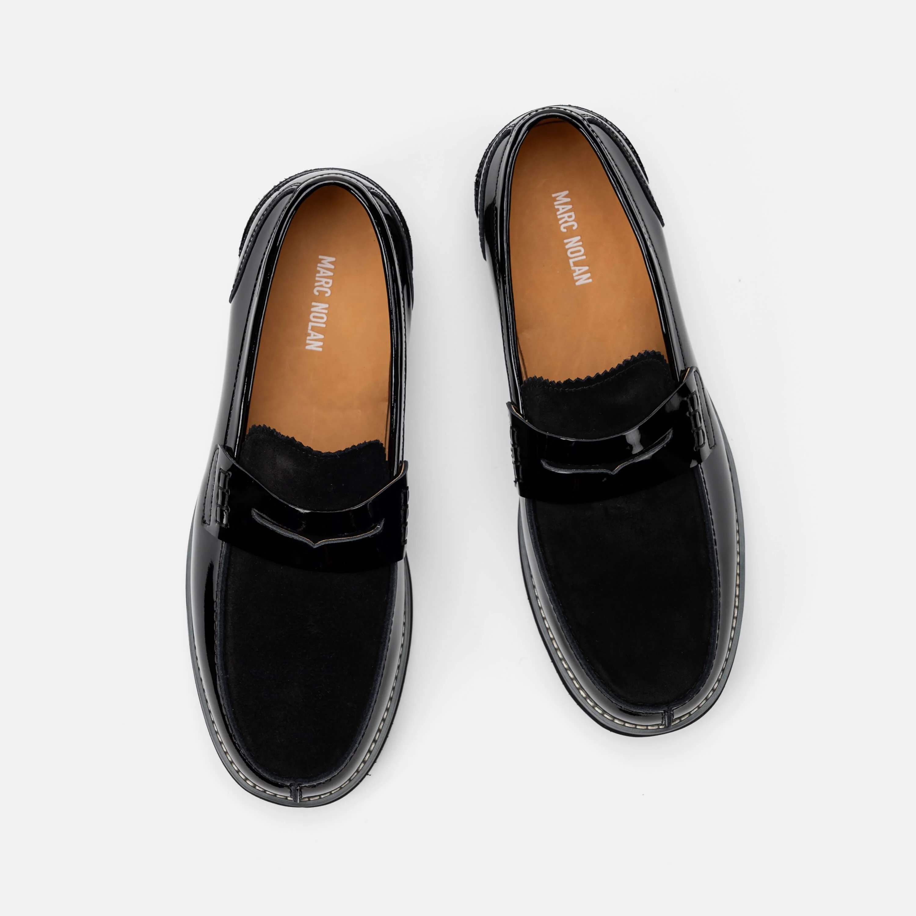 Abe Black Patent Leather Penny Loafers - Image 5