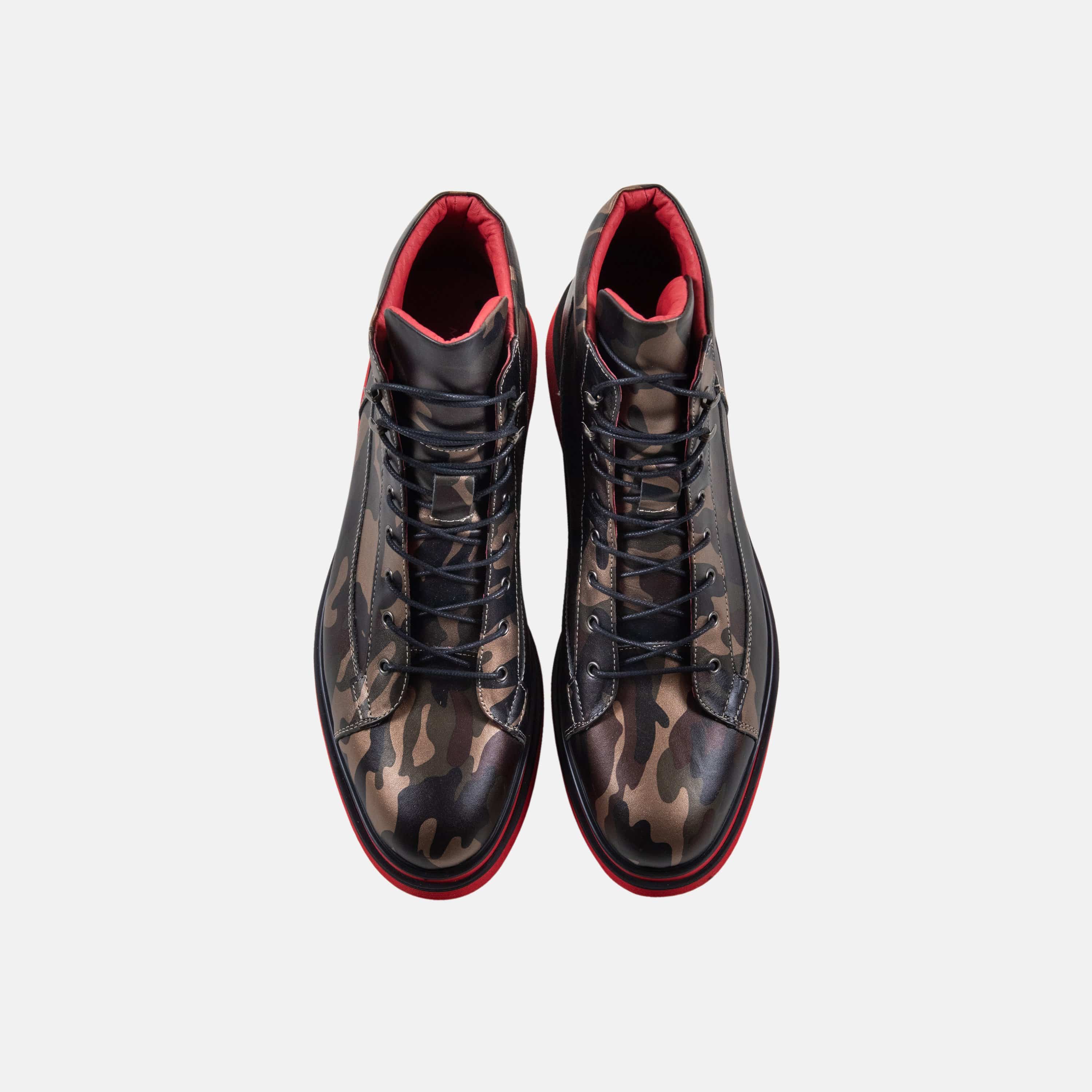 Aiden Camo Leather Combat Boots - Image 4