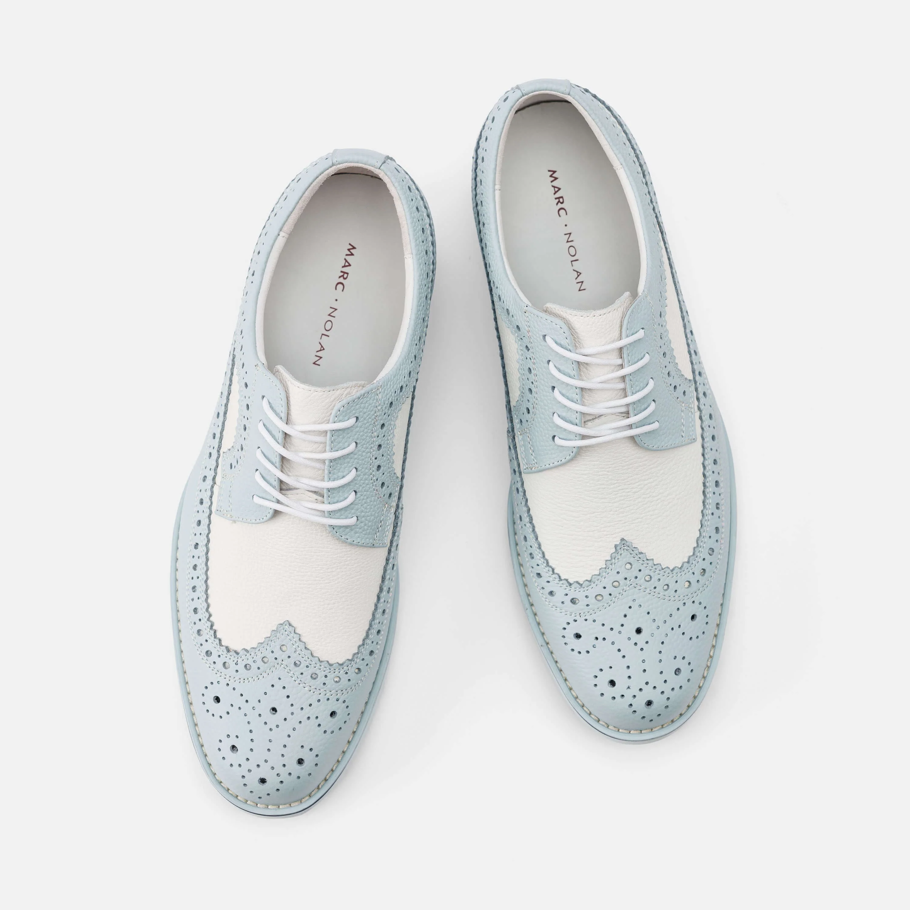 Alexander Light Blue/White Leather Longwing Sneakers - Image 4