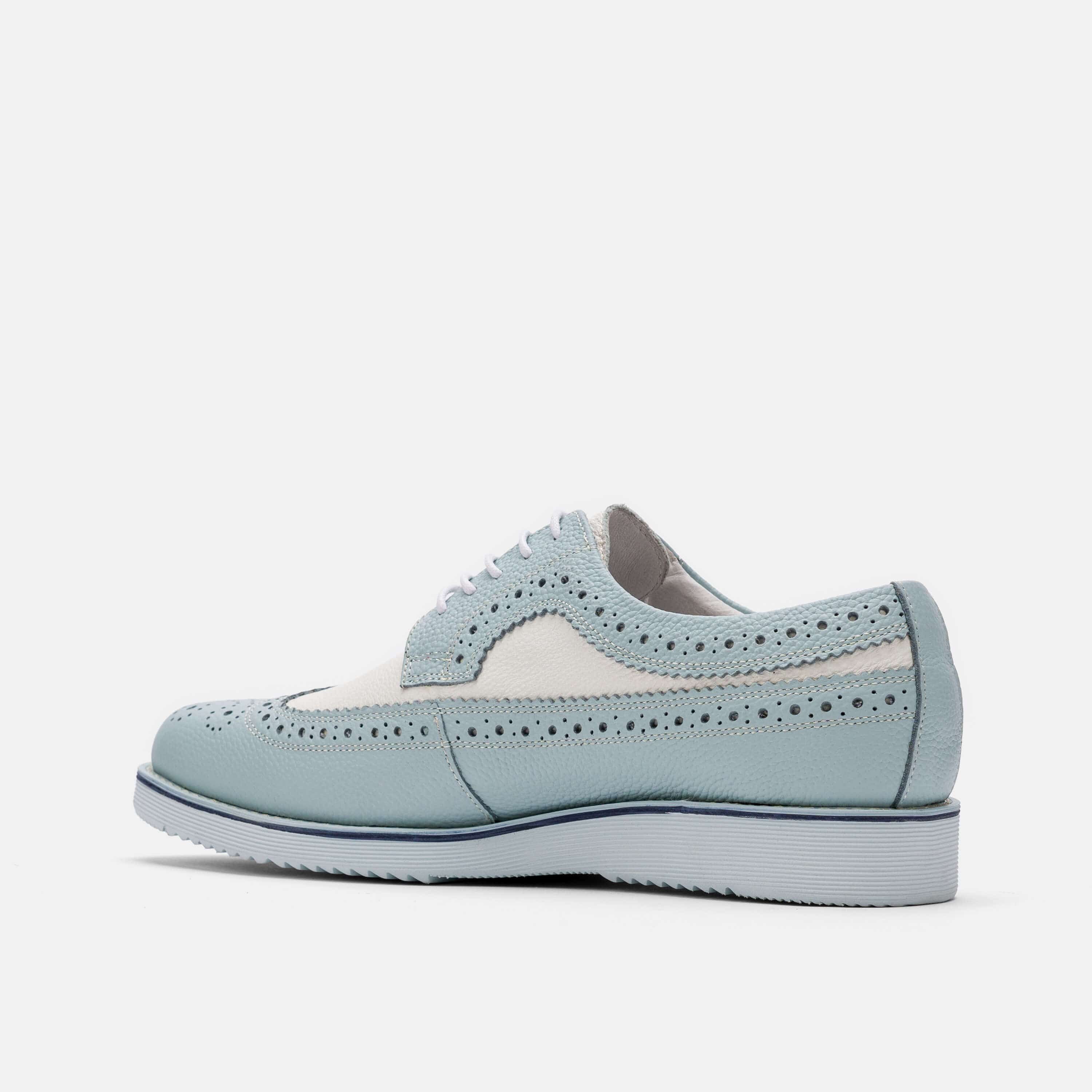 Alexander Light Blue/White Leather Longwing Sneakers - Image 5