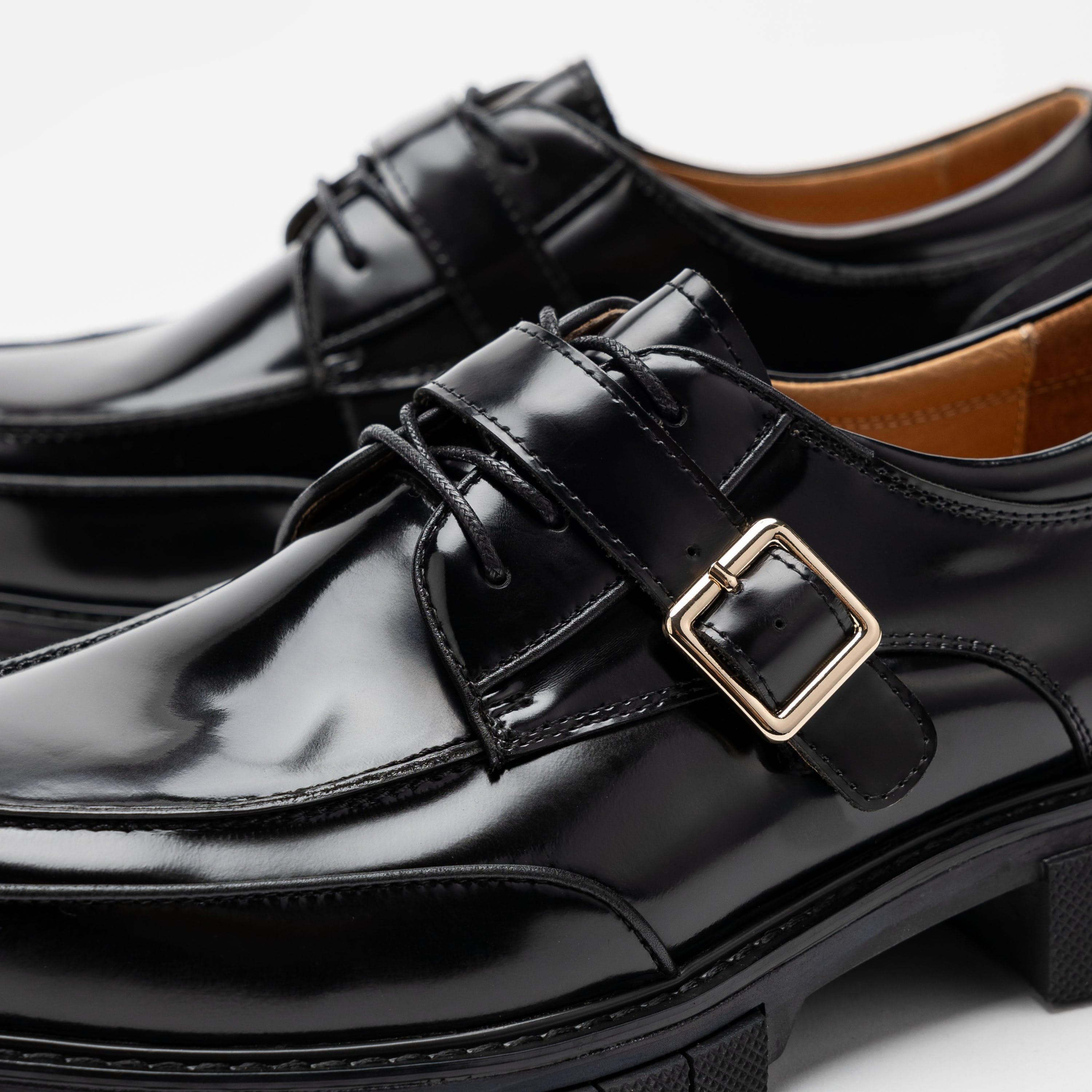 Atlas Black Leather Derbys - Image 3