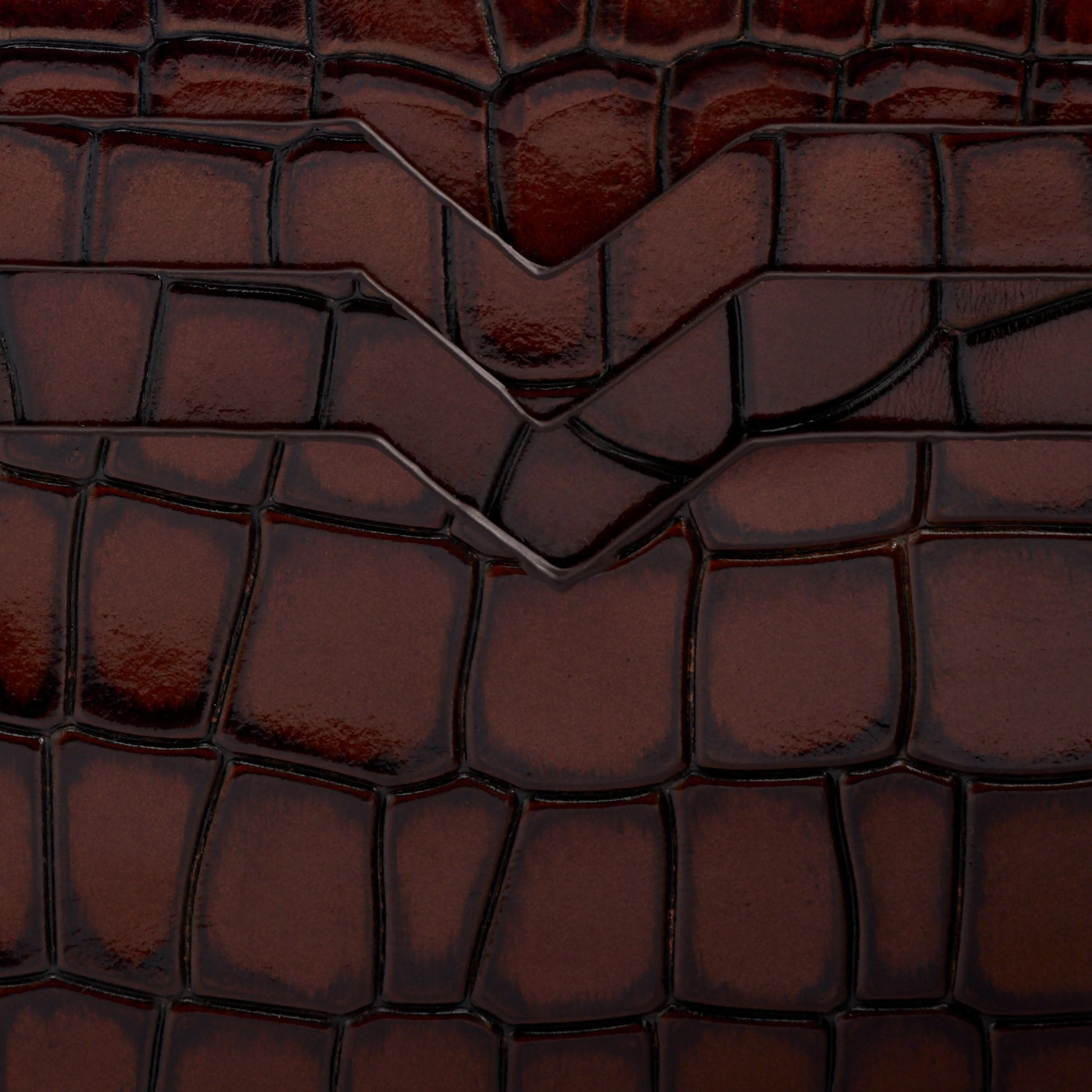 Marc Nolan Leather Bi-Fold Wallet - Brown Crocskin - Image 5