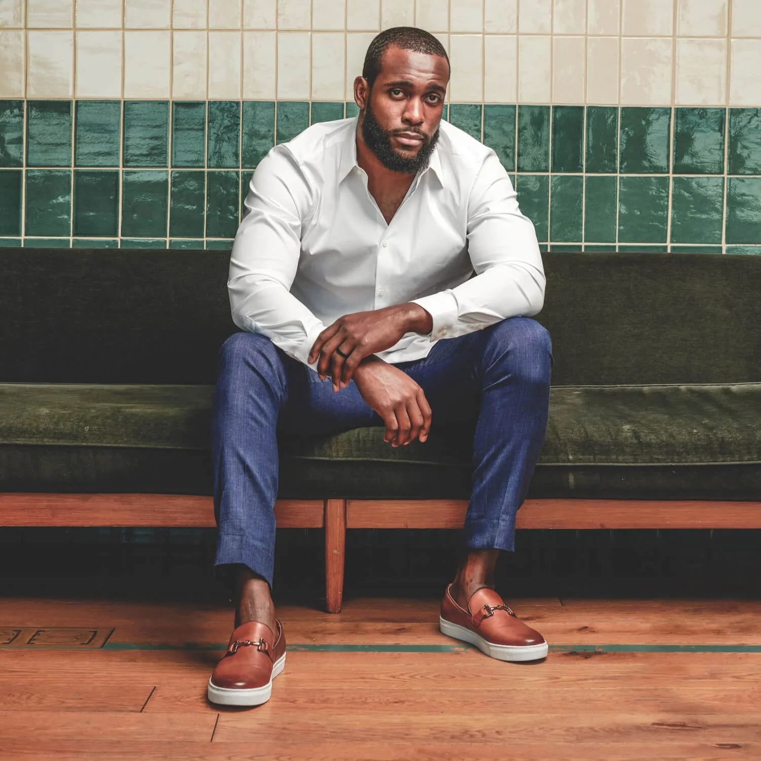 Boardwalk Mahogany Leather Horse-Bit Sneakers - Image 4