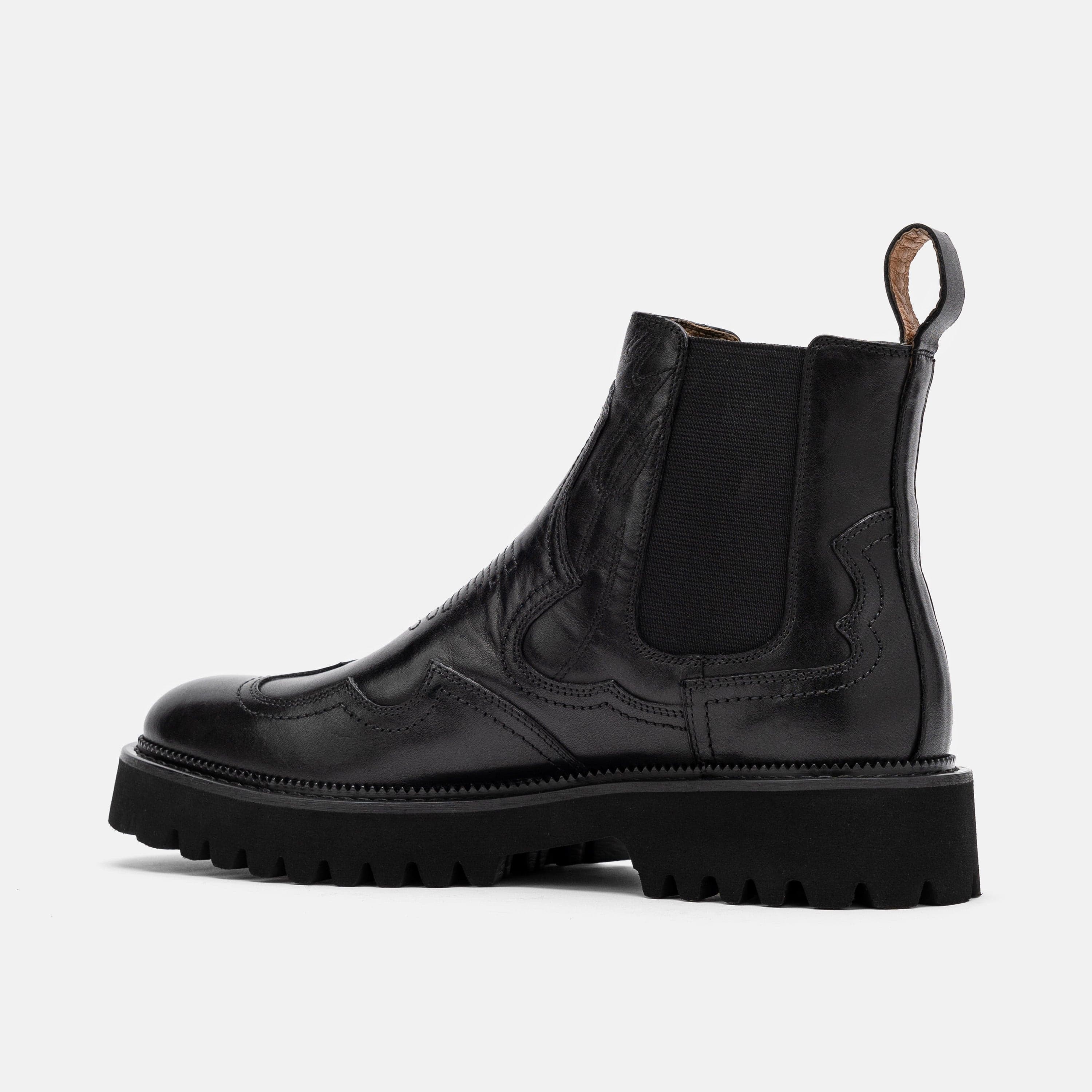Dax Midnight Black Leather Chelsea Boots - Image 4