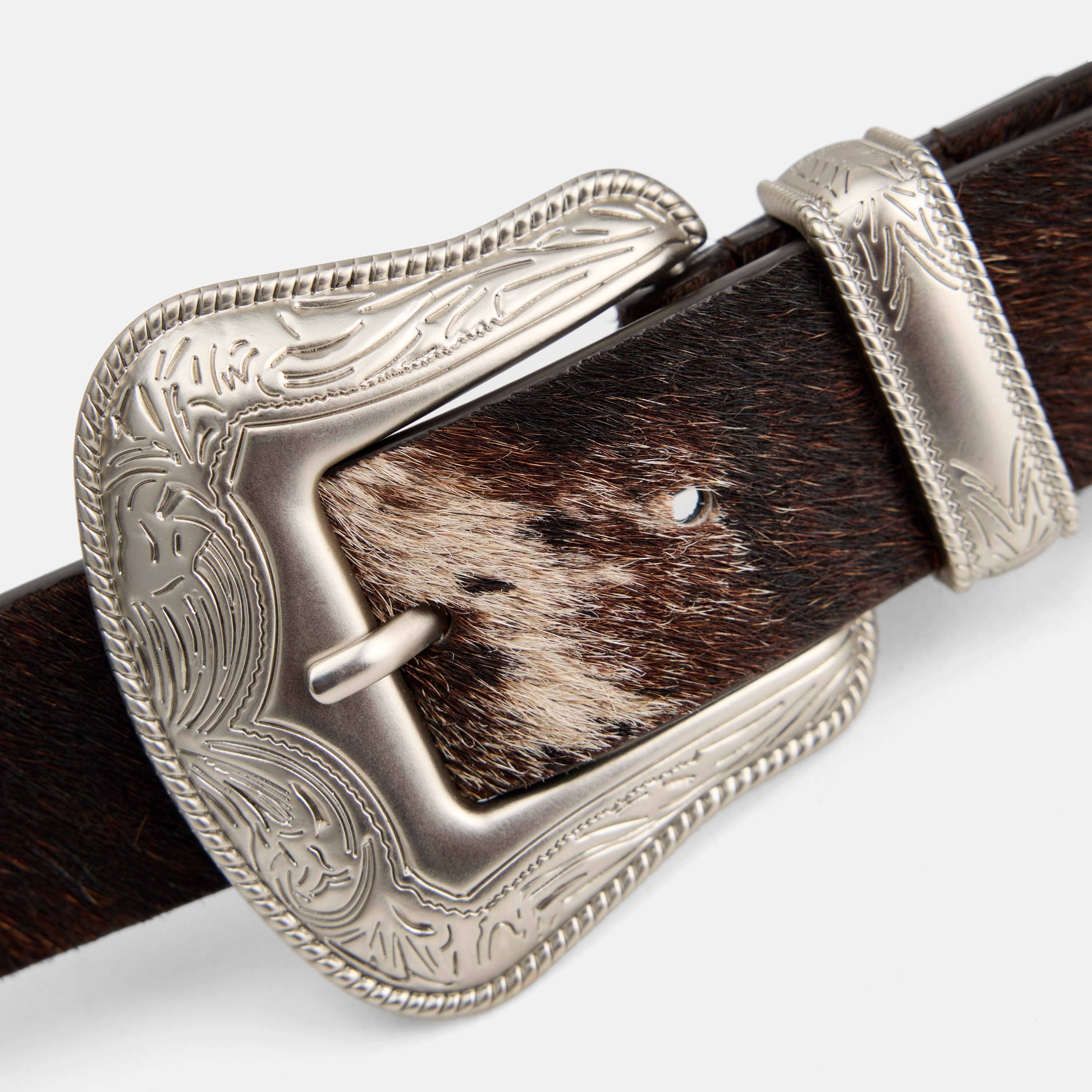 Marc Nolan Western Leather Belt - Dark Horse - Image 3