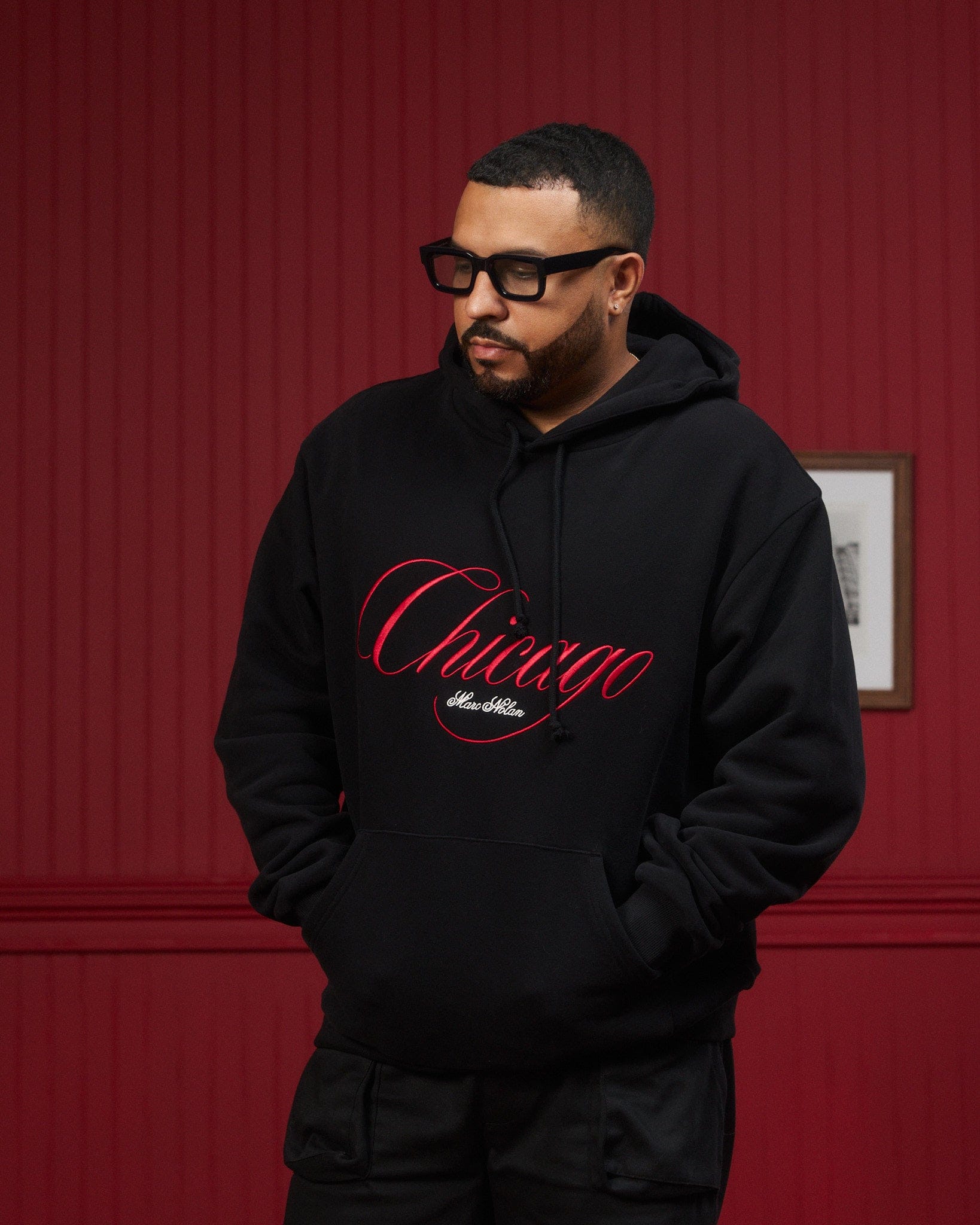Marc Nolan Chicago Hoodie - Black - Unisex - Image 5