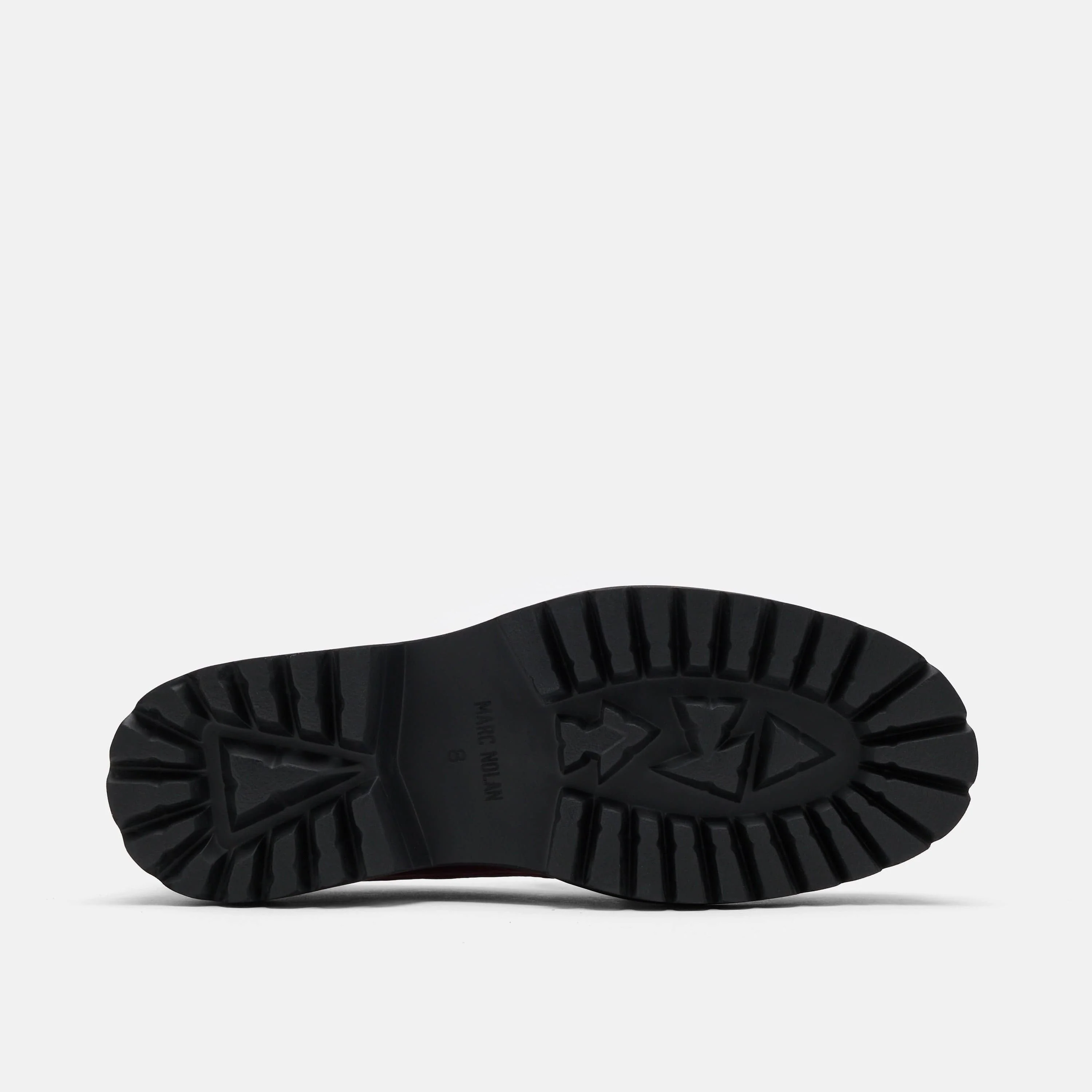 Ms. Adler Colorblock Pink/Burgundy/Blue Leather Lug Penny Loafers - Image 6