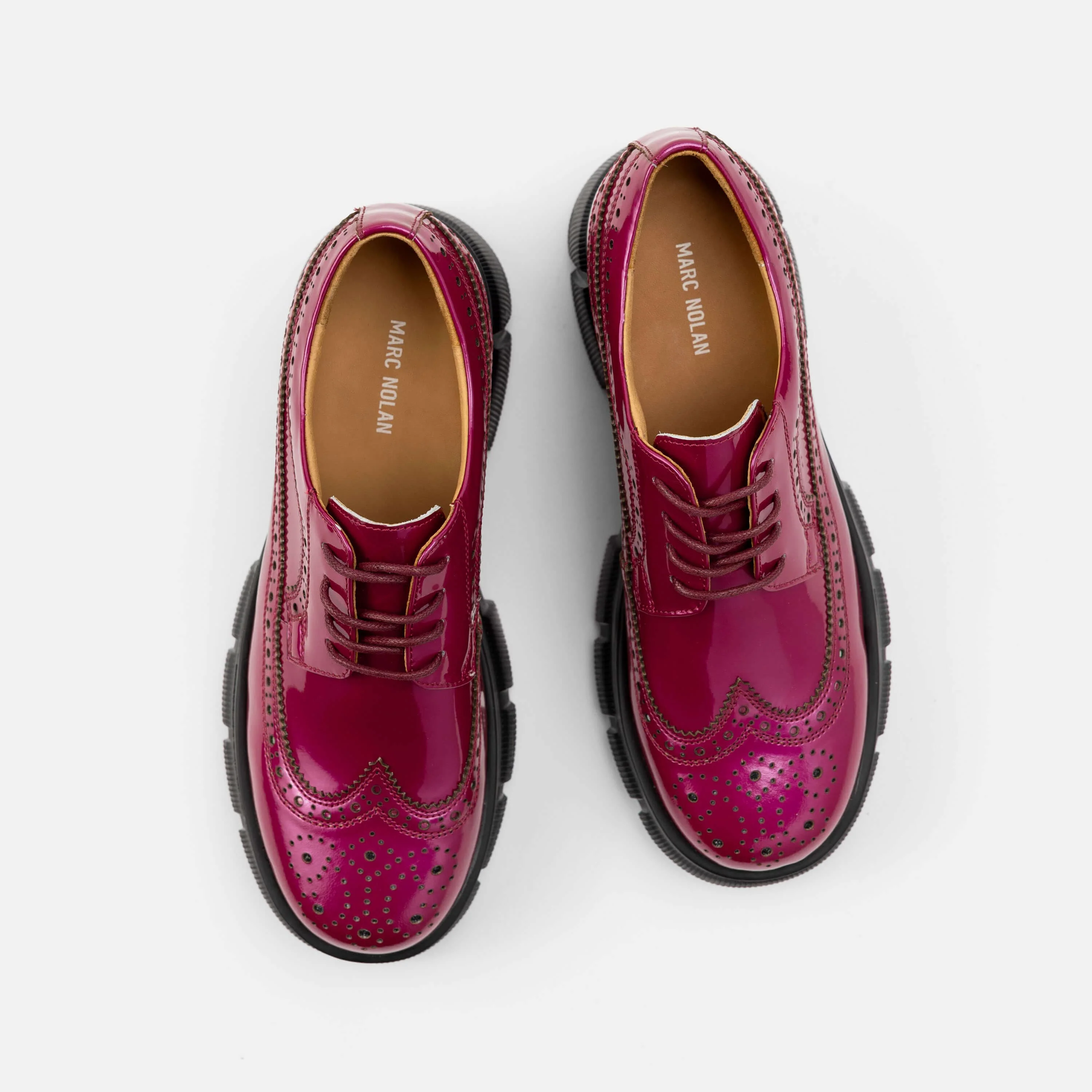 Ms. Alexander Magenta Leather Lug Wingtip Derby - Image 5