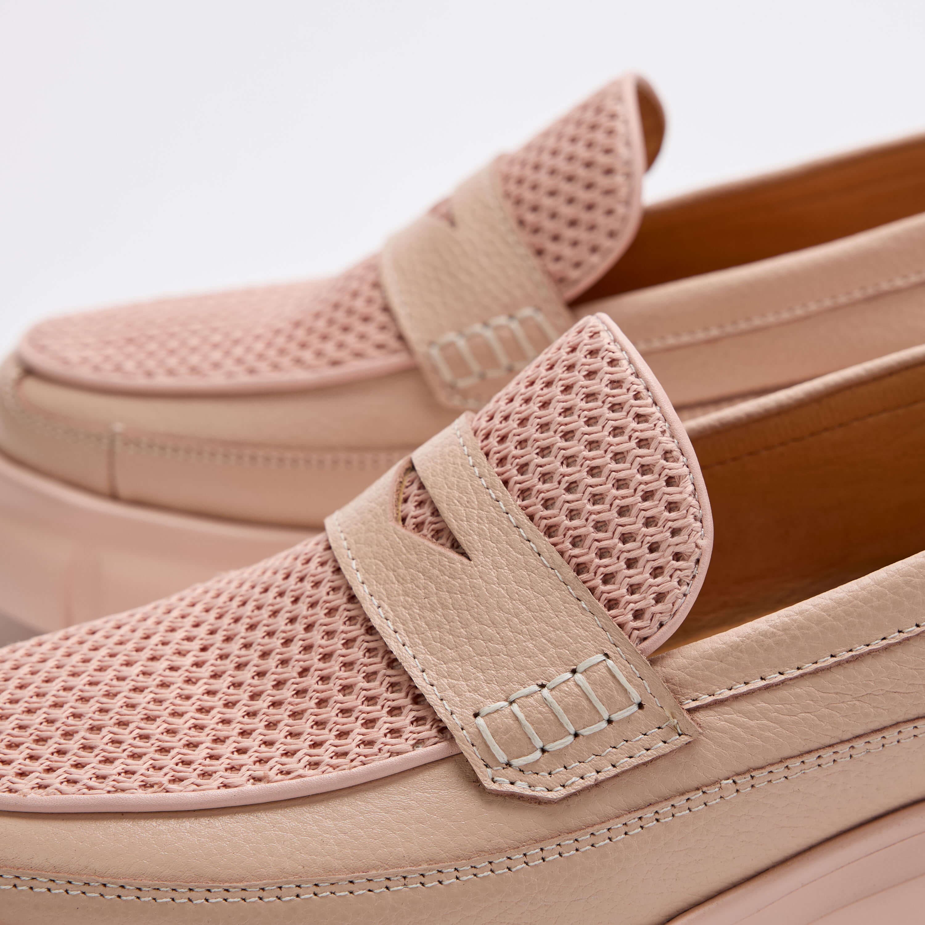 Ms. Calum Blush Leather Penny Loafers - Image 3