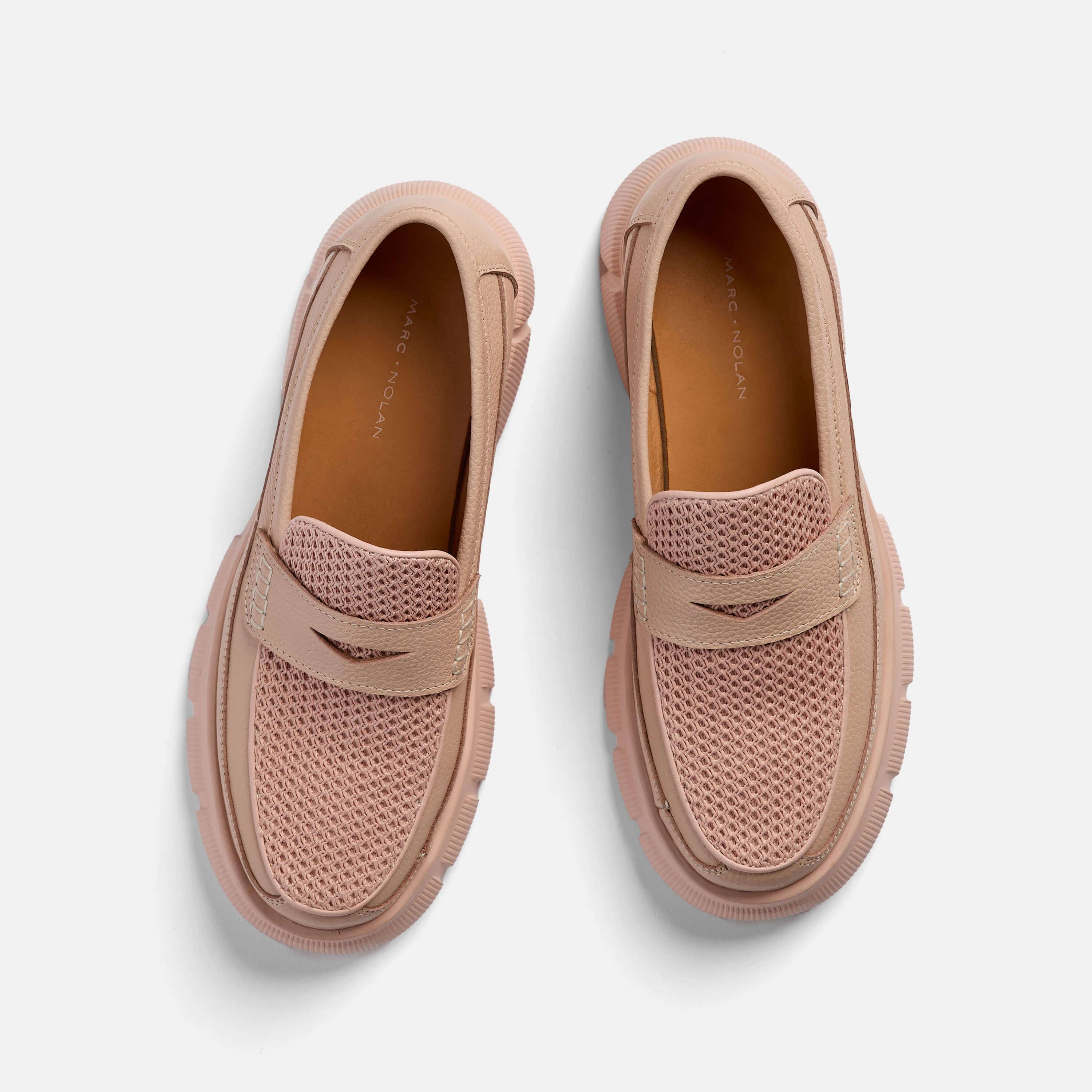Ms. Calum Blush Leather Penny Loafers - Image 5