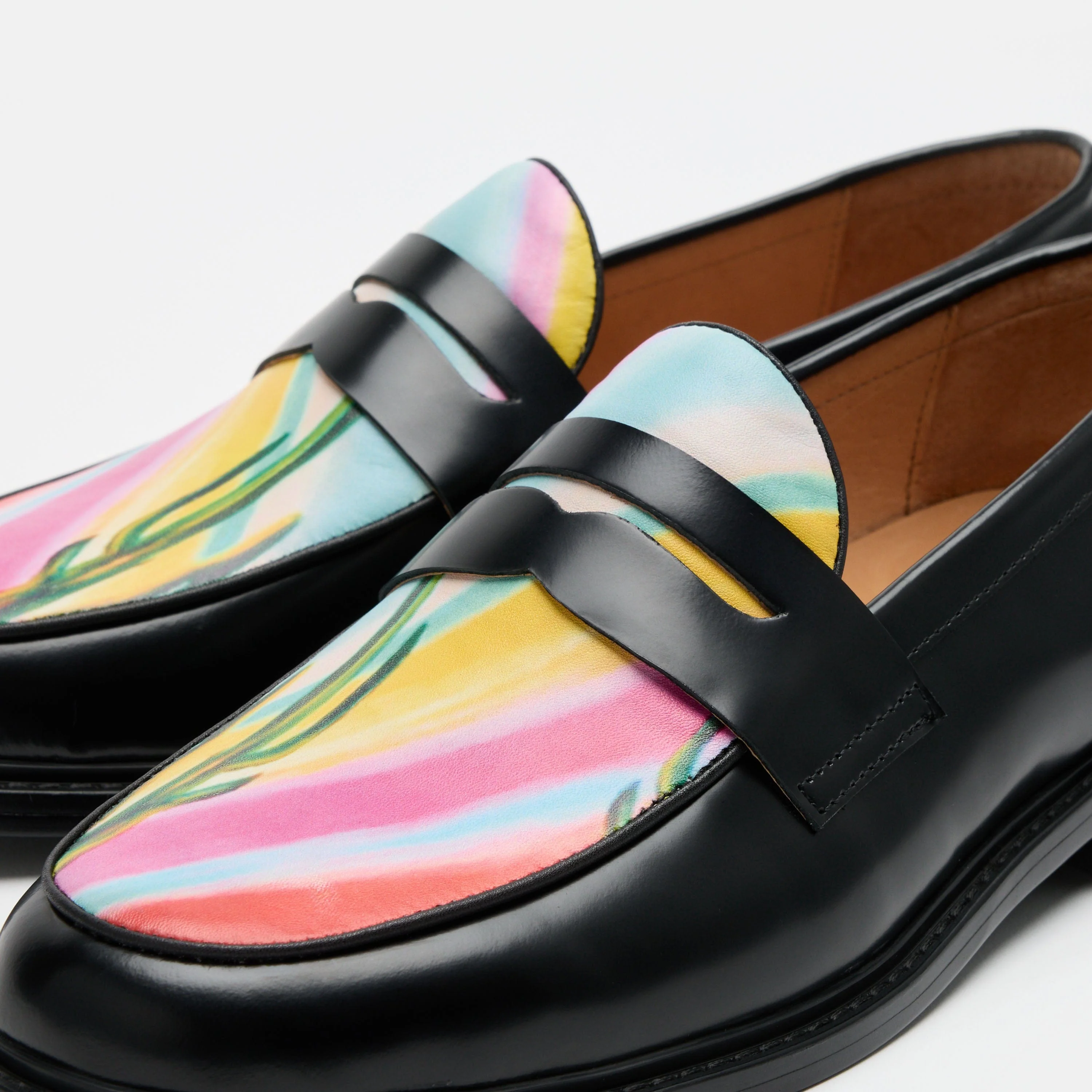 Ms. Calum Cactus Leather Penny Loafers - Image 3