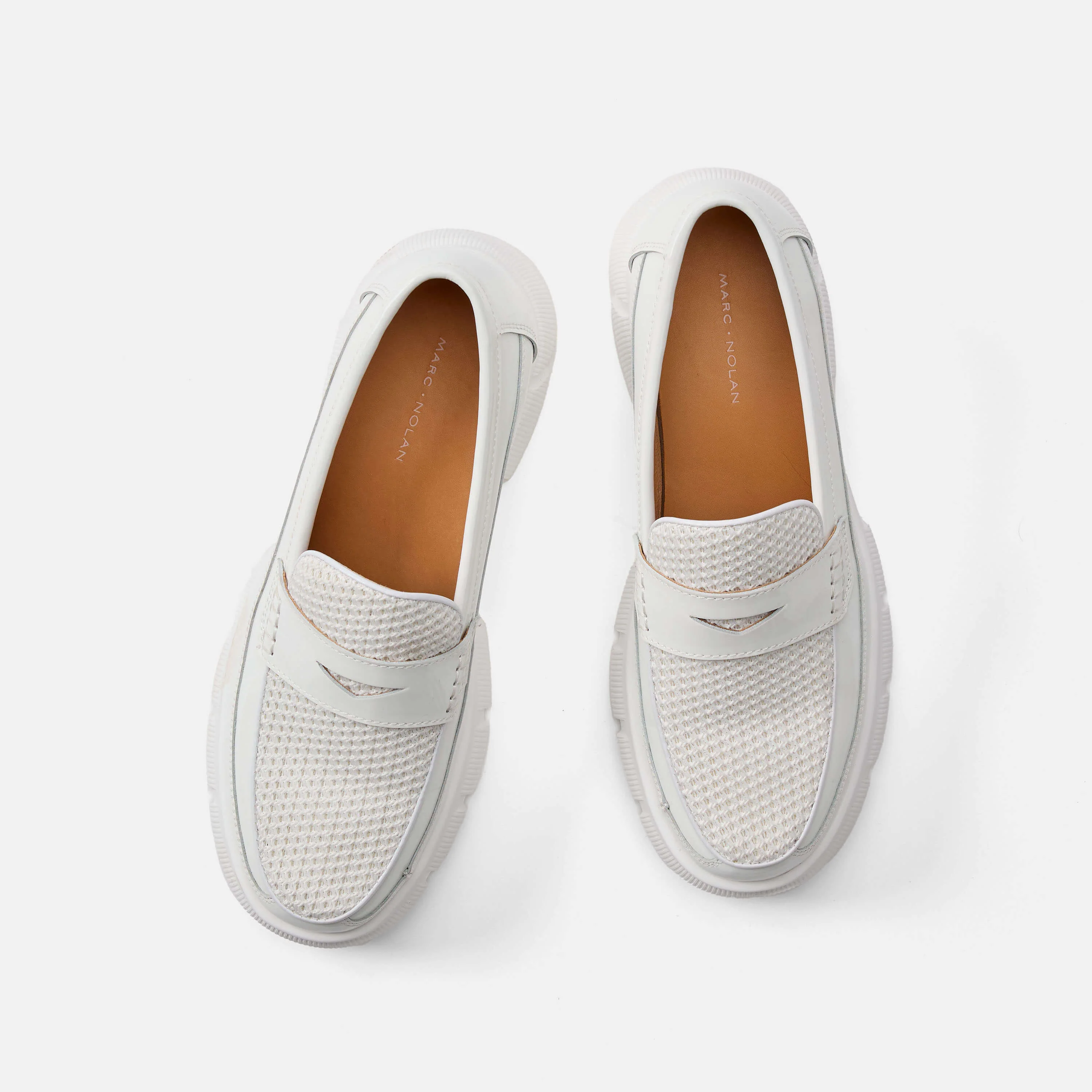 Ms. Calum White Patent Leather Penny Loafers - Image 5