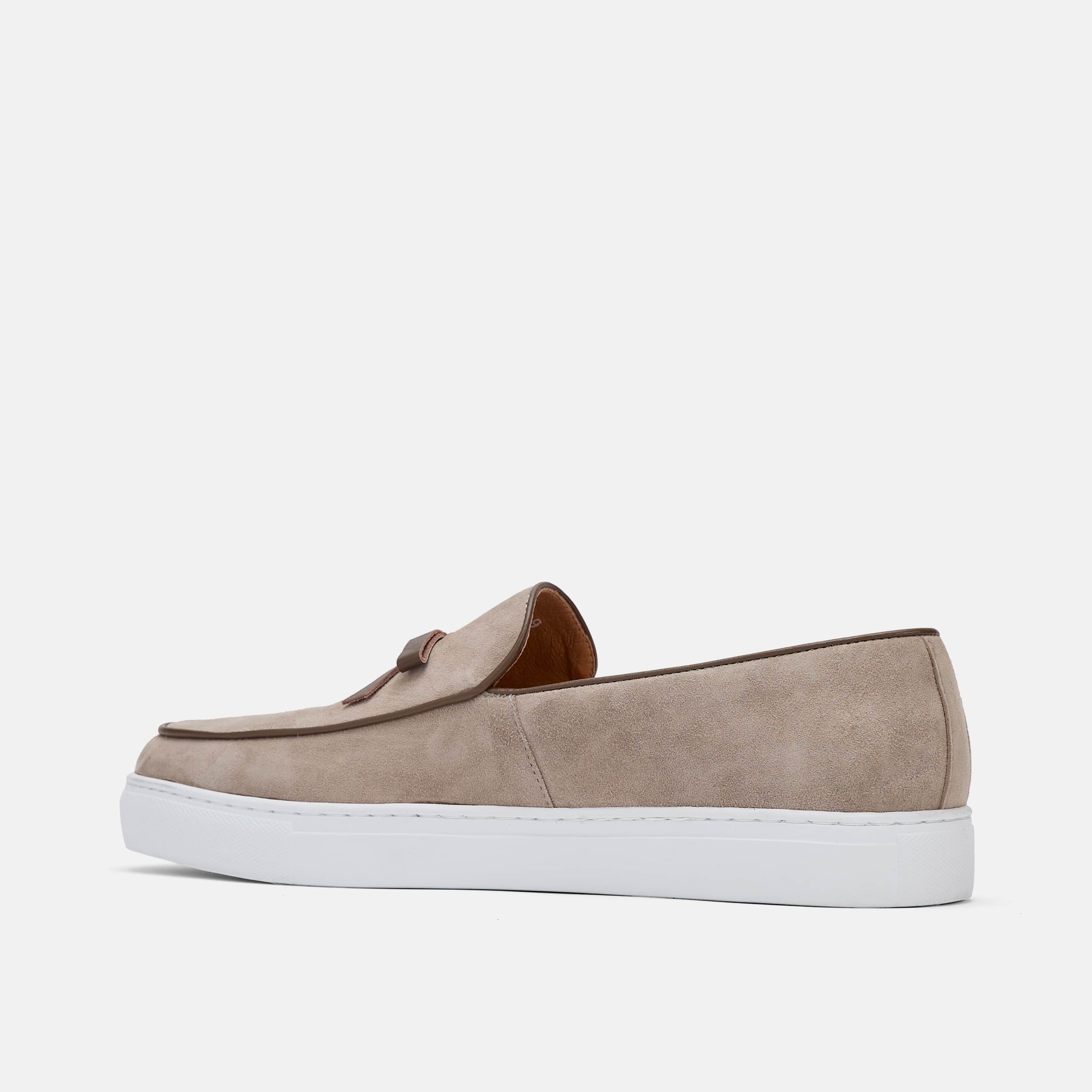 Odell Desert Sand Suede Belgian Loafer Sneakers - Image 4