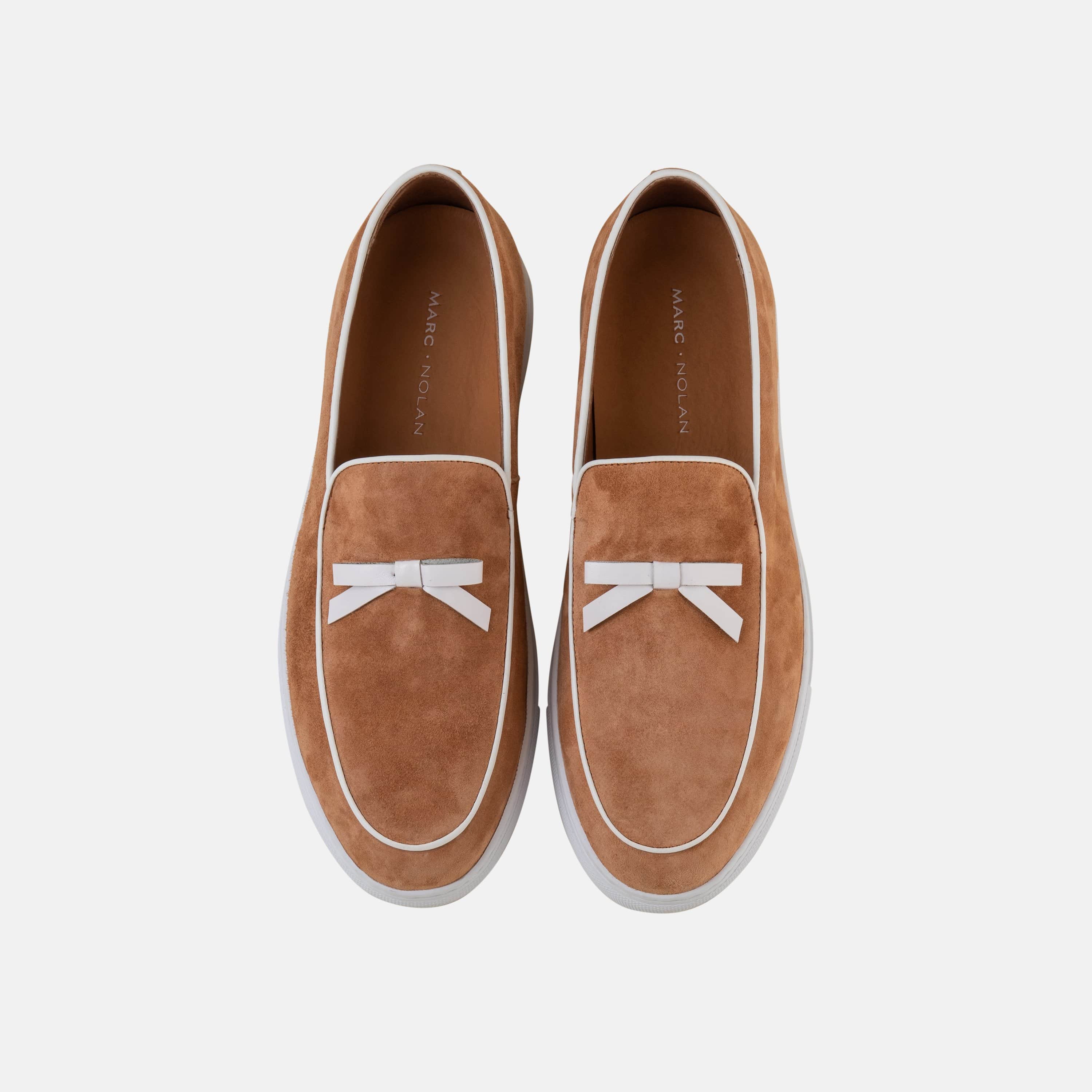 Odell Tan Suede Belgian Loafer Sneakers - Image 4