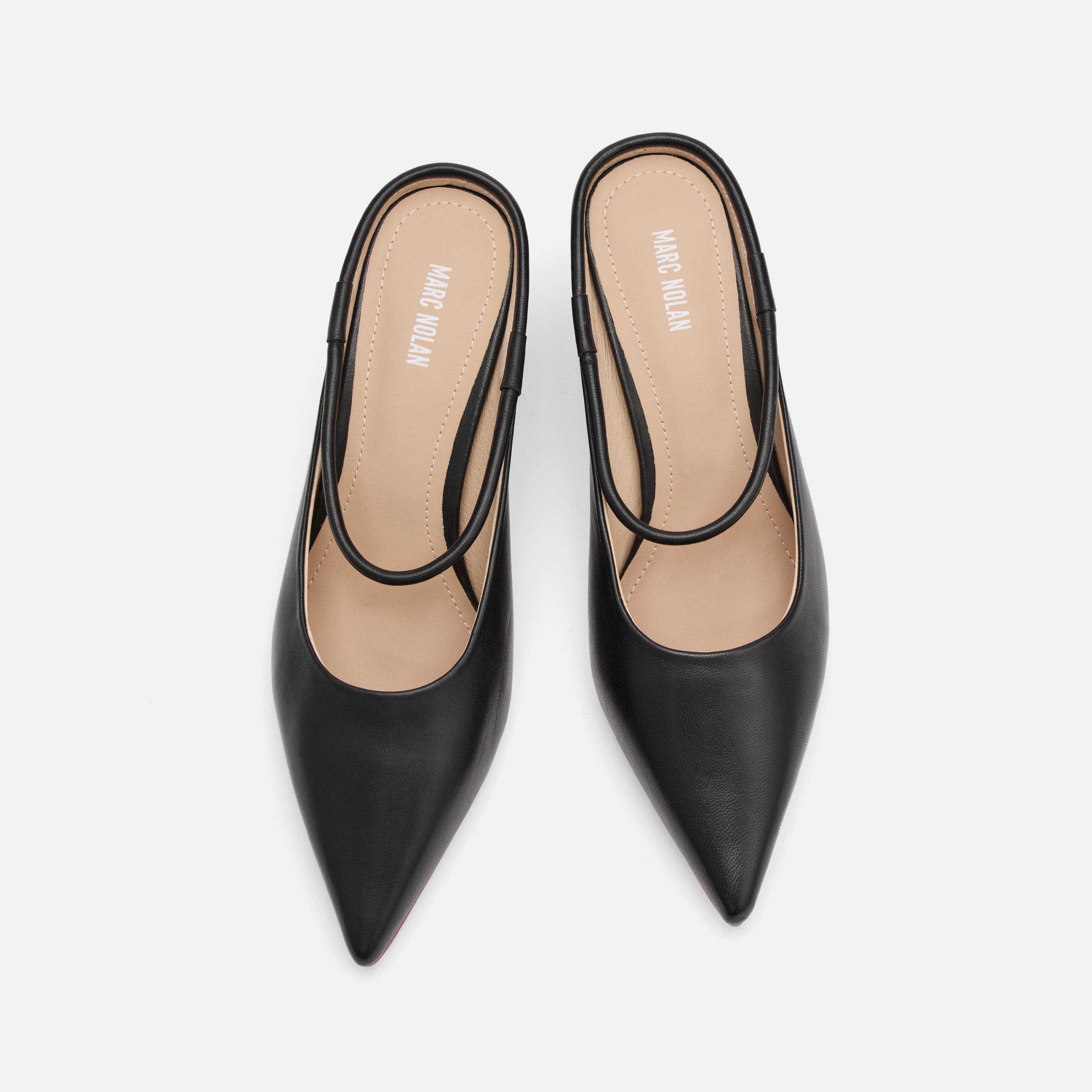 Sophia Black/Magenta Leather Strap Pumps - Image 5